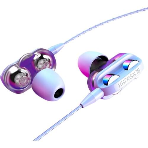 3.5mm Wired Earphones In-Ear Stereo Earbuds Built-in Microphone Cell Phone Headset For Iphone For Samsung Xiaomi Smart Phones