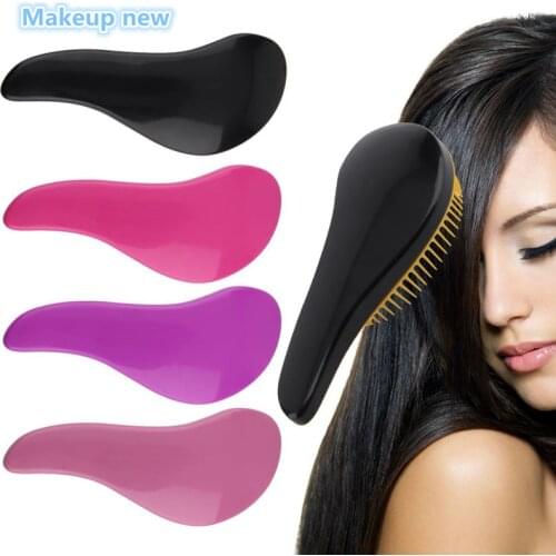 Discounted NEW 1pcs Fashion Magic Handle Tangle Detangling Comb Shower Hair Brush Salon Styling Tamer Hair Straightener Tool