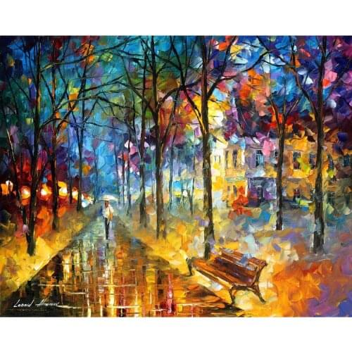 Modern landscape art colors of my past Palette knife oil painting on canvas High quality Handmade home decor