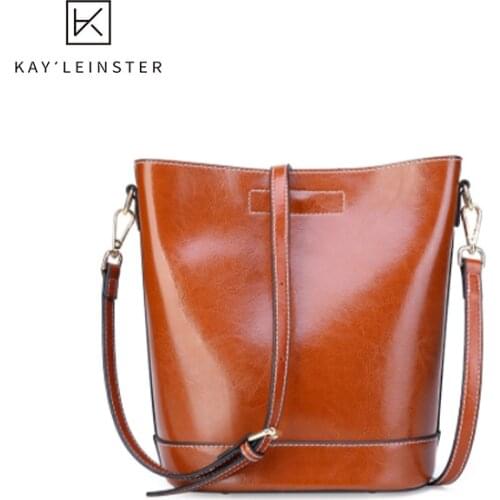 Oil Wax Leather Women Shoulder Bag Soild Fashion Female Crossbody Bags Large Capacity Casual Lady Messenger Purse Bolsa Feminina