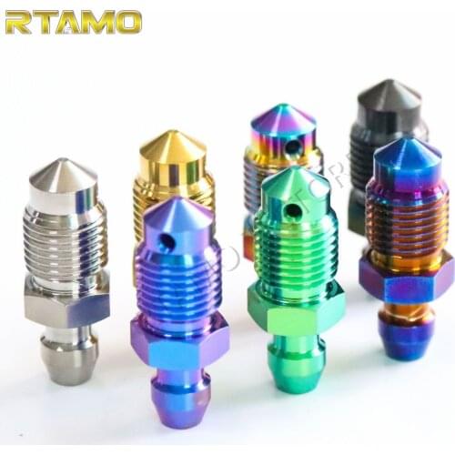 Titanium Banjo Bolts M10x1.0P/1.25P Bleed Nipple Air Bleeder Valve for Brake Master Cylinder Brake Caliper BREMBO Ducati Aprilia