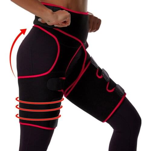 High Waist Sweat Thigh Trimmer Neoprene Shapewear Slimming Leg Women Body Shapers Adjustable Waist Trainer Slimming Belt Fajas