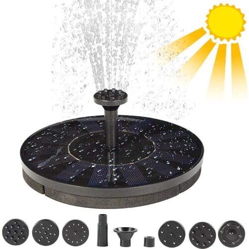 16cm Outdoor Solar Fountain Garden Solar Water Fountain Indoor Water Pump Fountains Pool Waterfall Bird Baths Decoration
