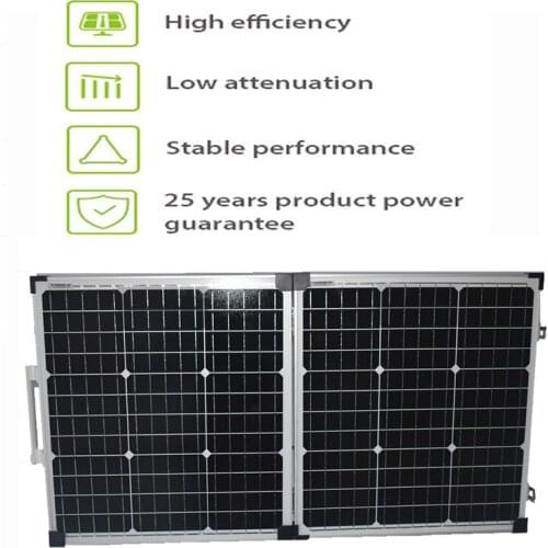 High Efficiency 100W Foldable Solar Panels With 12V/24V Solar Controller 18V Battery Charge For Camping/Travel