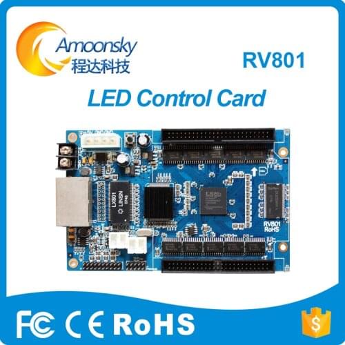 High quality led full color display usage synchronous control systom linsn rv801 receiving card
