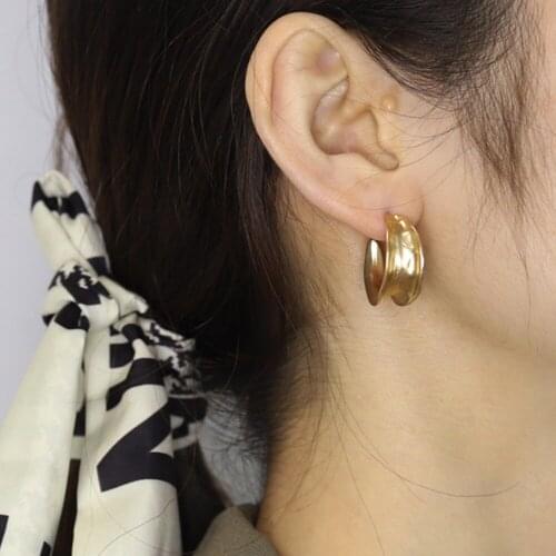 Gold Silver Color Hoop Earrings for Women Small Simple Round Circle Huggies Ear Rings Steampunk Accessories Temperament Jewelry