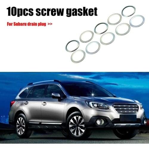 10pcs Oil Drain Plug Crush Washer Auto Replacement Parts Car Accessories for Subaru Impreza Legacy Forester 11126AA000