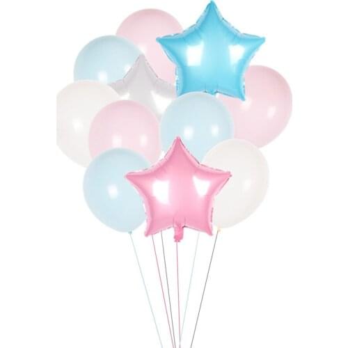 12pcs 18inch Star Balloons 10inch Latex Balloons Wedding Decoration Baby Shower Happy Birthday Kids Balloon Party Supplies