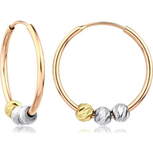 14k Doric Hoop Earrings W4E35072