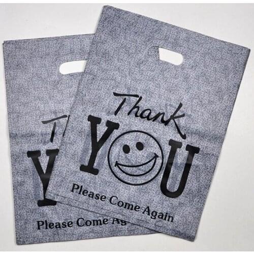30*40cm Large Boutique Clothes Gift Packaging Bag,Thank you plastic gift bag with handle,small plastic shopping bag