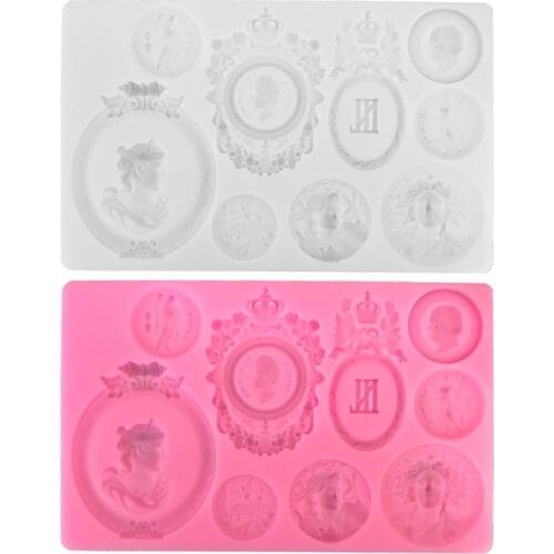 3D Human Head Mould Portrait Silicone Mold for DIY Craft Homemade Soap Statue Aroma Candle Epoxy Resin Cake Fondant Mold