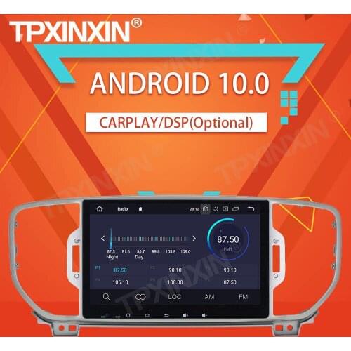4+64G For KIA Sportage 2016-2018 Android10.0 Stereo Car Tape Recorder Multimedia Video Player GPS Navigation HeadUnit