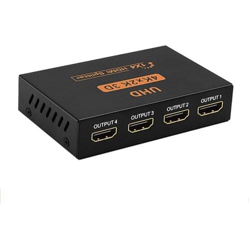 4 Port HDMI splitter 1 input 4 output HD computer video hub switcher synchronous sharing 4K*2K