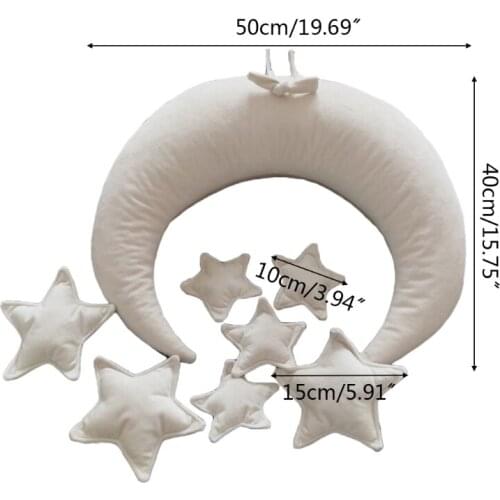 9 Pcs/Set Newborn Photography Props Baby Posing Crescent Pillow+Stars Kit for Baby Photo Shooting Fotografi