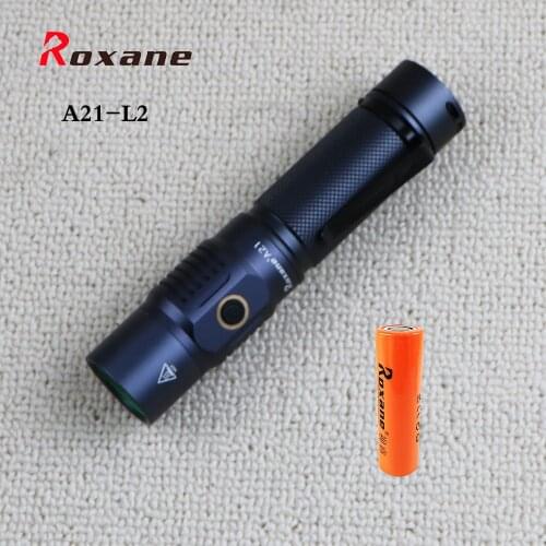 Roxane A21-L2 1200lm LED Super Mini Flashlight 21700 Rechargeable Battery Super Bright Portable Lamp Waterproof Lamp