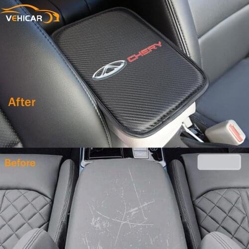 VEHICAR Auto Console Cover Car Armrest Mat Dust-proof Cushion Cover Protector For CHERY Vehicle Decoration Accessories