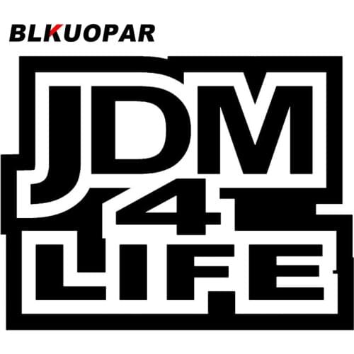 BLKUOPAR for JDM 4 Life Sticker Car Styling Vinyl Graphic Car Stickers Rearview Mirror Side Decal Racing Decals Auto Moto Helmet