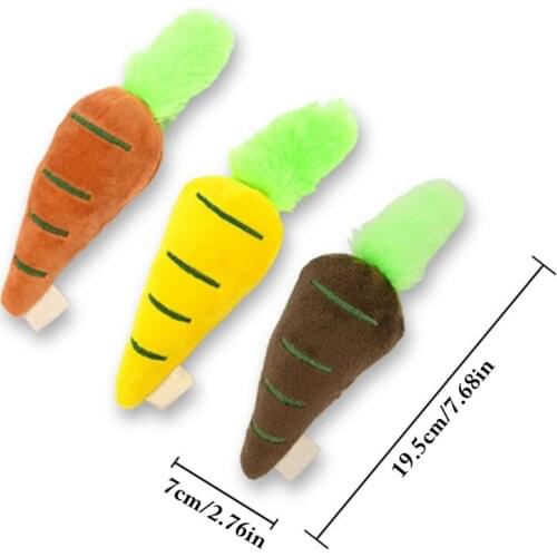 Dog Toys for Small Large Dogs Stuffed Carrot Plush Pet Puppy Squeaky Chew Bite Resistant Toy Pets Accessories Supplies