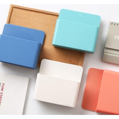 Fridge Magnet Magnetic Storage Box Grid Rubber Magnet Plastic Organizer Bins Pens Pencil Cup Save Space Kitchen Storage Boxes