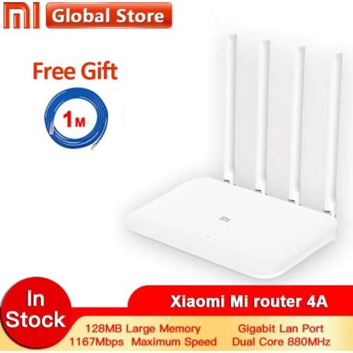 Xiaomi Mi 4A Router Gigabit edition 2.4GHz +5GHz WiFi 16MB ROM + 128MB DDR3 High Gain 4 Antenna APP Control IPv6 Xiaomi Router