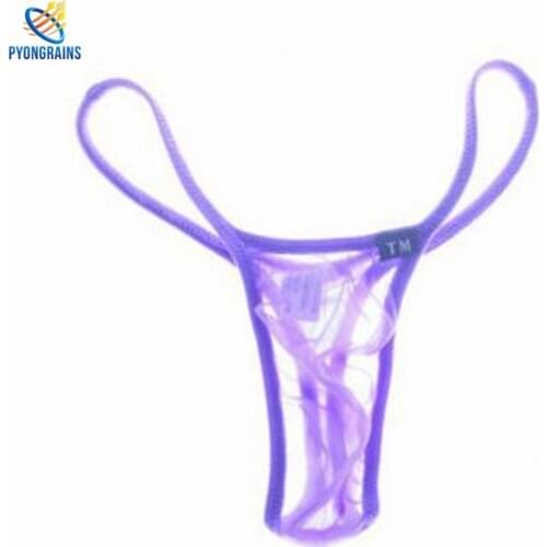 Sexy Men Jockstrap G Strings Thongs Gay Men Underwear Sexy Penis Pouch Gay Mesh Underwear Waist Translucent Bright Network Yarn