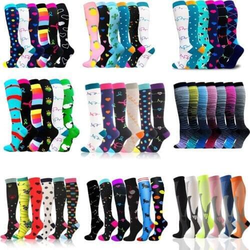 Multi Pairs Compression Socks Wholesale Football Socks Varicose Veins Nurse Socks Dropship Unisex Outdoor Running Marathon Socks