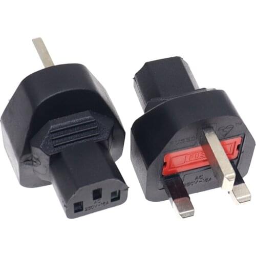 NEW IEC 320 C13 to UK plug AC Power Adapter with Fuse, BS1363A TO IEC 320C 13 Conversion plug
