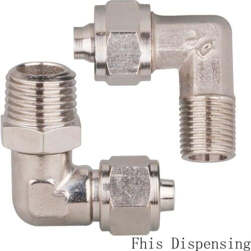 Metal Pipe Adapter of Dispensing Valve Quick Turning Elbow 8-02/01 Lock Nut Pneumatic Copper Bending Rotary Joint
