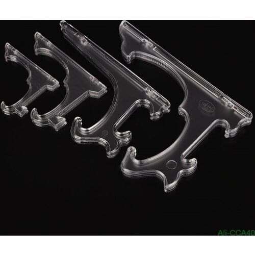 1PC Clear Transparent 3/5/7/8inches Display Easel Stand Plate Bowl Picture Frame Photo Pedestal Holder Home Supplies