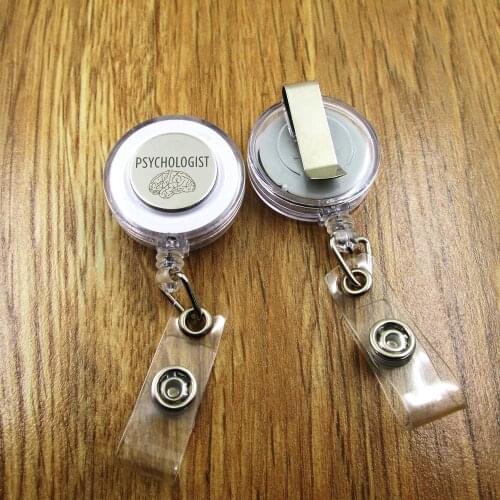 PSYCHOLOGISRT ID Badge Reel for Docter Nurse Teacher Student retractable recoil id badge holder office work fun GIFT