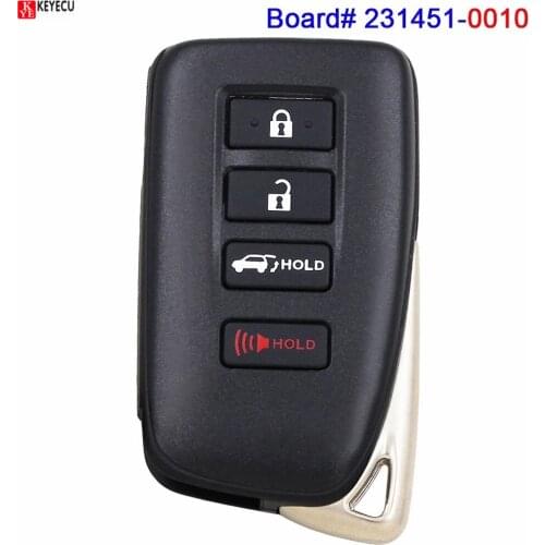 KEYECU for Lexus RX350 RX450h 2016 2017 2018 2019 231451-0010 Smart Keyless Remote Key Fob HYQ14FBB 89904-0E160 314MHz