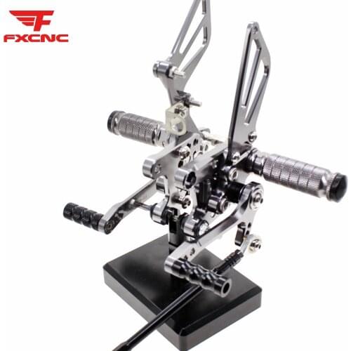 For SUZUKI GSXR1000 GSXR 1000 2000-2004 Adjustable Aluminum Motorcycle Rearset Footrest Footpeg Rear Set Footrest Foot Peg