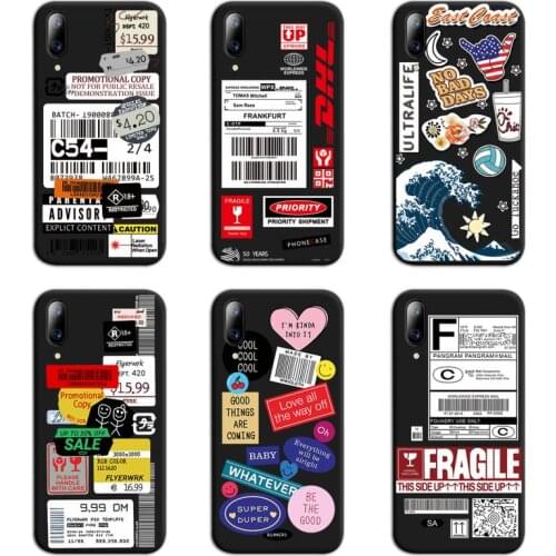 Stamp Label Barcode DHL Express Phone Case For Vivo Y91c Y17 Y51 Y67 Y55 Y7s Y81 Y19 Y97 Y93 V17 vivos5