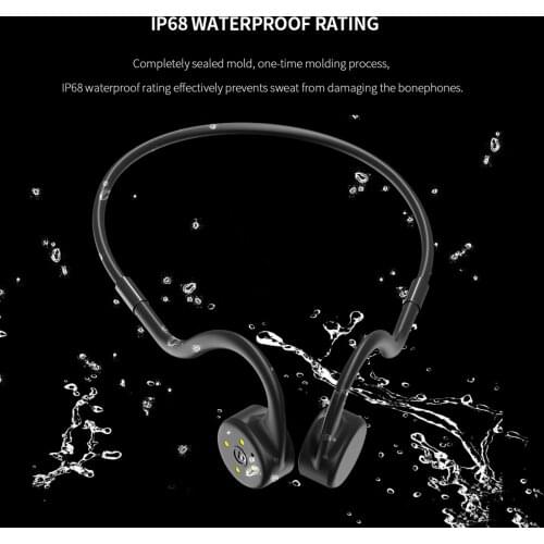 Bone Conduction Swimming Headphones 8GB IPX8 Sports Headset MP3 for Driving Running Gym Fitness Jogging Running Outdoor Indoor