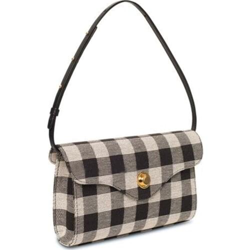 Retro Plaid Underarm Shoulder Bag 2021 Mini Brands Canvas Flap Bag Designer Handbags Luxury Sac De Luxe Femme
