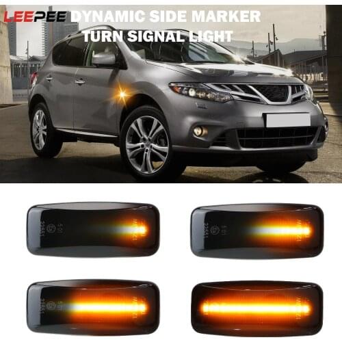 Smoked Lens LED Dynamic Side Marker Amber Turn Signal Light 12V 3W 2PC/Set For Sylphy, Bluebird Sunny, Teana J31, Murano