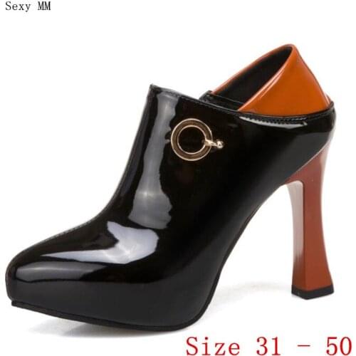 Summer High Heel Shoes Women Ankle Boots Platform Woman Short Boots Small Plus Size 31 - 50