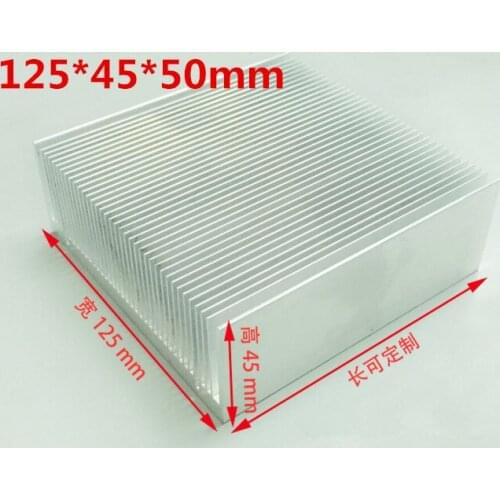 Free Ship High quality high power radiator/Dense tooth aluminous profile 125*45*50mm power supply/power amplifier heat sink