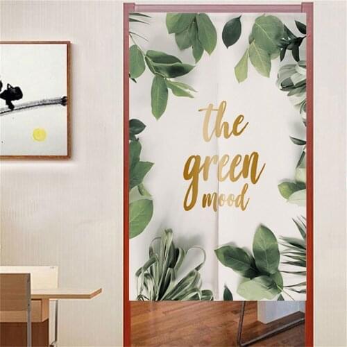 Cotton Linen Fabric Door Curtain Bedroom Kitchen Half Panel Curain Geomantic Hanging Curtain Home Decoration Blackout Curtain