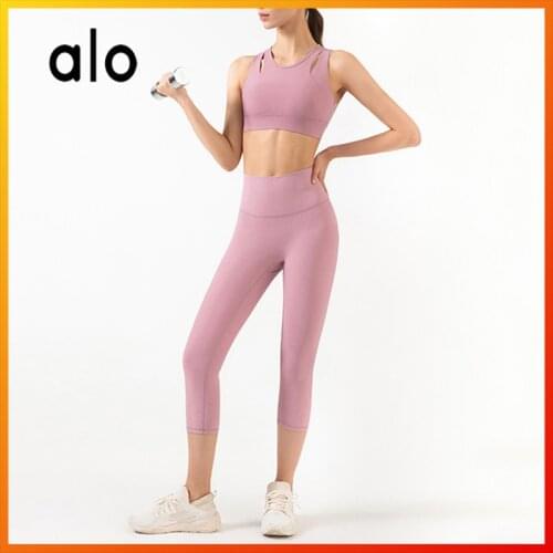 Alo Yoga Womens Pants Stretch Cropped Nylon Sweatpants Running Fitness Exercise Gym Leggings Yoga Pants
