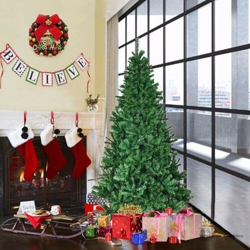 1.5M Artificial Christmas Tree Green Miniature Tree Plastic Christmas Decorations Holder Base for Christmas Home Party Decor New
