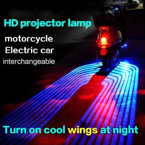 KEIN 1SET Angel Wings motorcycle light Welcome light Rear Projector lamp Ghost Shadow Puddle For Motorcycle Decorative lights
