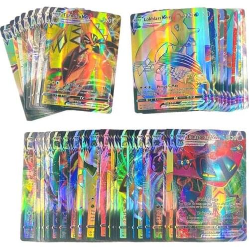 10-100 PCS French Pokemons GX Card VMAX TAG TEAM TAKARA TOMY Shining Cards V MAX Game Battle Carte Trading Gift For Children