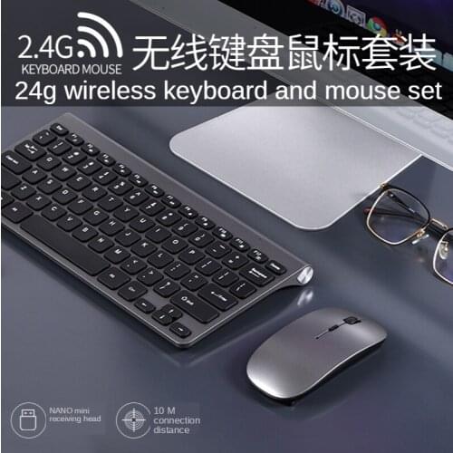 2.4G Wireless Keyboard and Mouse Protable Mini Keyboard Mouse Combo Set for Notebook Laptop Mac Desktop PC Computer Smart TV PS4