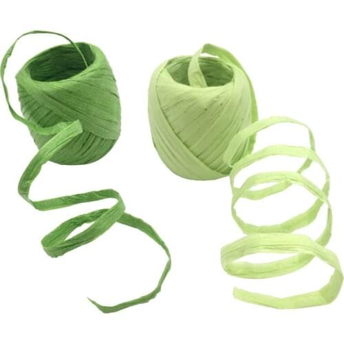 2 Rolls Each Length 20m Raffia Paper Ribbon Gift Package String Scrapbooking ASSORTED