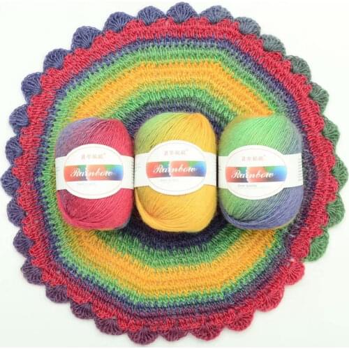 6pcs X50g Ribbon Yarn Wool High Quality Combed Cashmere Yarn for Knitting Chair Cover Diy Craft Supplies Crochet Yarn