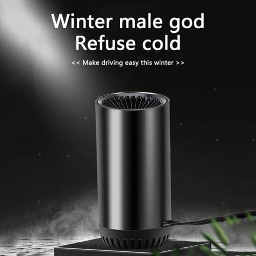 14.5x6.5cm Car Windshield Heater with Purification Function 2in1 Heating Cooling Fan Windscreen Defroster 12-24V