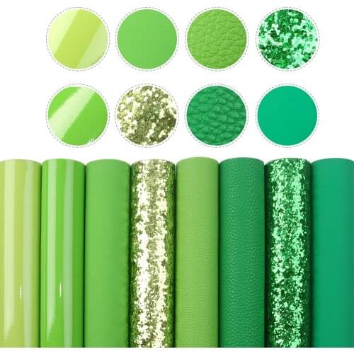 20*33cm Ordinary Green Series Faux Synthetic Leather Fabric For Bows Leather Crafts Solid Color DIY Handmade Material,1Yc14879