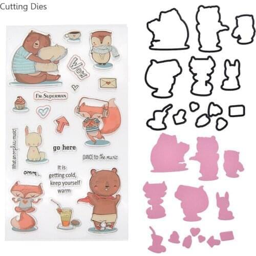 2019 Cute Animals Pattern Transparent Clear Silicone Stamps For DIY Scrapbooking Card Making Handmade Home Decoration Supplies