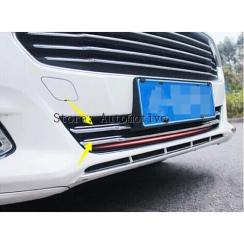 ABS Chrome Front Bottom Grill Grille Cover Trim Moldings 3pcs For ford Mondeo Fusion 2013 2014 2015
